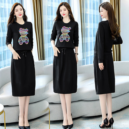 2021时尚简约大方气质优雅收腰显瘦休闲修身百搭两件套，女装套装/套裙，艾仟回(原伊仟回)