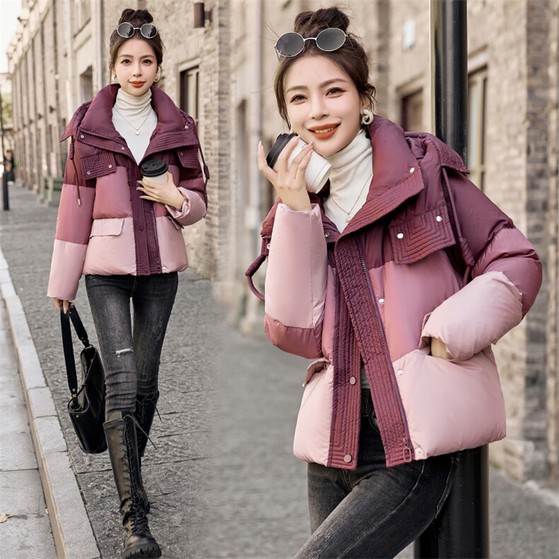 现货新款高端时尚潮流大气短款外套白鸭绒羽绒服，女装羽绒服，布芭啦