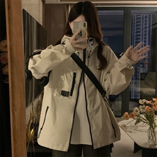 C910-P105复古连帽工装外套冲锋衣男女宽松潮牌情侣夹克登山服，男装夹克，星座911-2(原星座613-2）