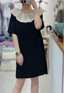 欧货同款荷叶边连衣裙图片