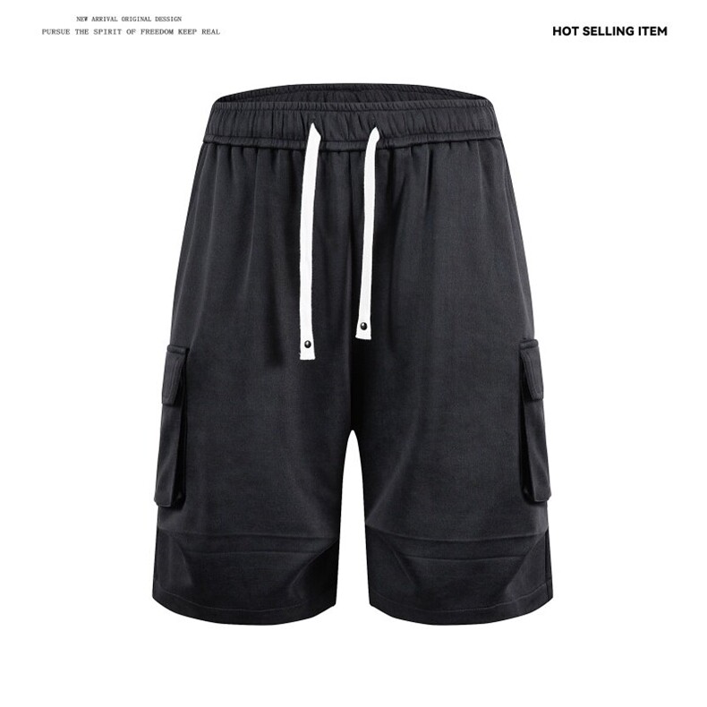 K5030/特P35夏季2026年工装短裤男士多口袋五分裤中裤扎染脏脏裤,男装牛仔裤,电商A141