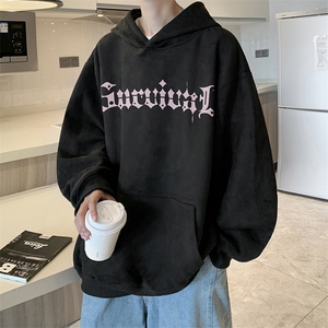 W6115 P55 控78 400克高品麂皮绒宽松带帽潮男卫衣港风男女图片
