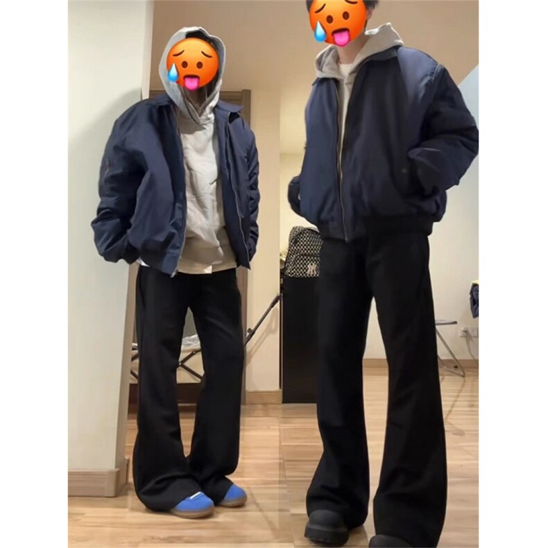 网图     藏蓝色美式飞行员夹克棉服    A02-常规特P55图片