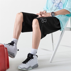 2022夏华夫格无影墙刺绣小熊抽绳男宽松五分休闲短裤DK28630-P28，男装休闲裤，电商A082