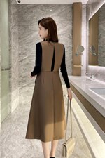 现货2021秋冬新品背带裙简约大气，其它，秀水百合