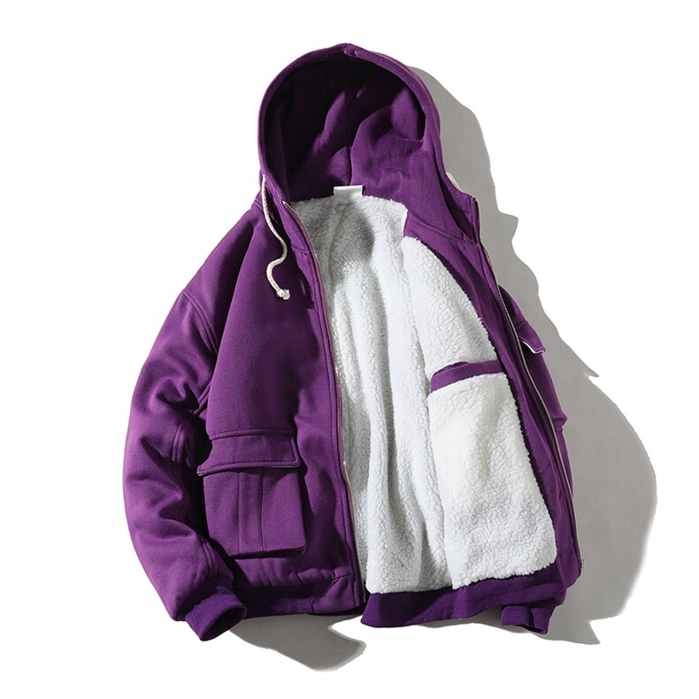 709-MY17-P9520冬款冬季全棉保暖羊羔毛纯色棉服连帽休闲外套男,男装棉衣,星座709