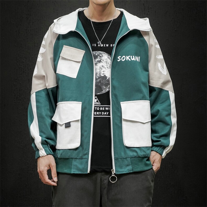秋季男士外套2021新款韩版潮流休闲衣服宽松工装夹克DS936T,男装夹克,电商A102