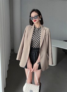 【现货】春装新款 韩版显瘦纯色修身西装图片