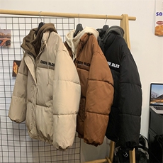1506/MY106/P78宽松面包服加厚连帽假两件棉衣外套情侣棉服男4，男装棉衣，星座1506