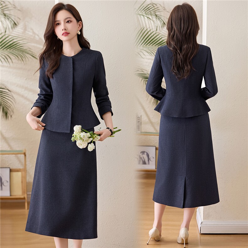 春装新款时尚气质优雅两件套套裙上衣外套+半身裙，女装套装/套裙，姿衣坊