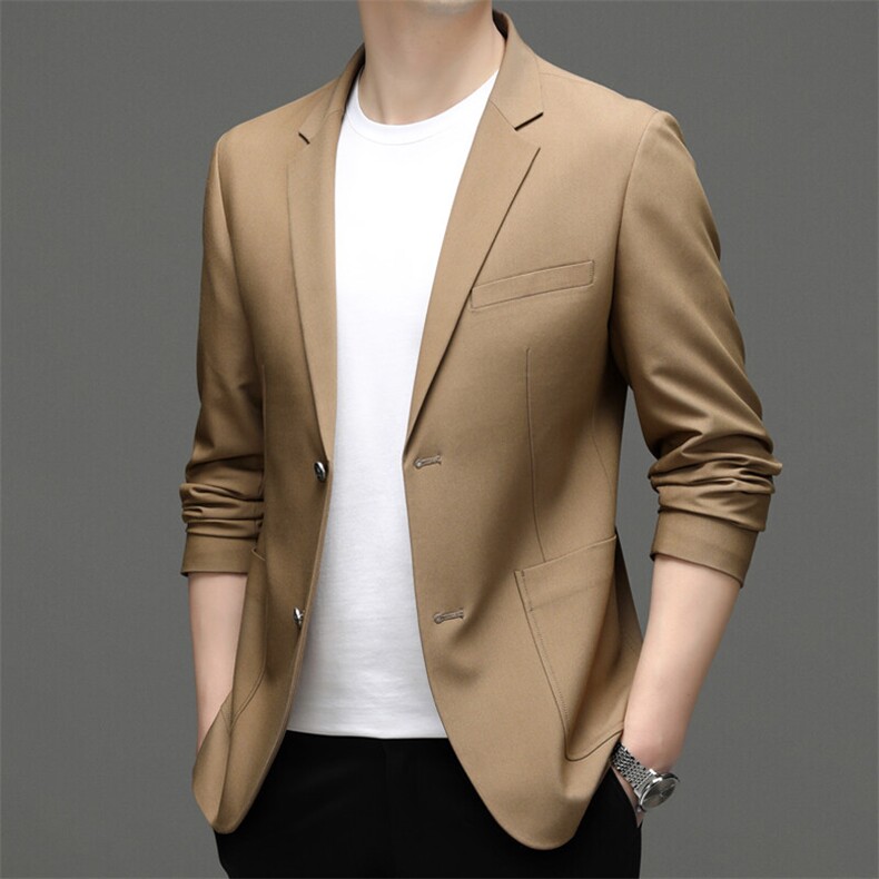 休闲西服外套男士2025新款春秋单西上衣服高档商务西装男,男装西服,电商B212（原钱塘6029）
