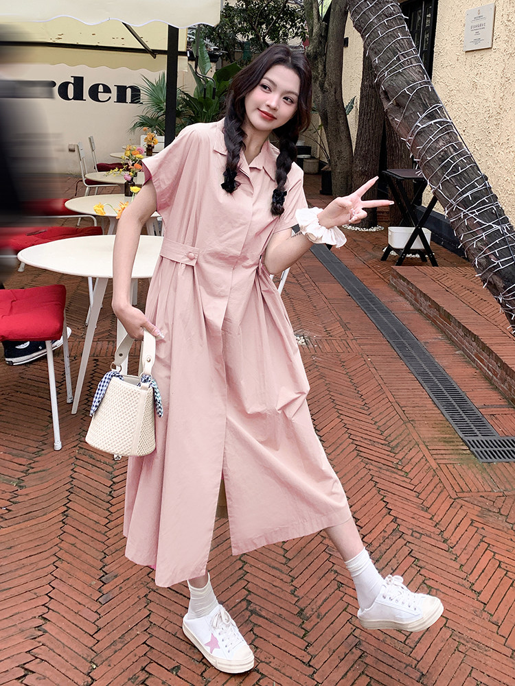 夏季新款棉布连衣裙宽松显瘦气质淑女风,女装连衣裙,鑫慧