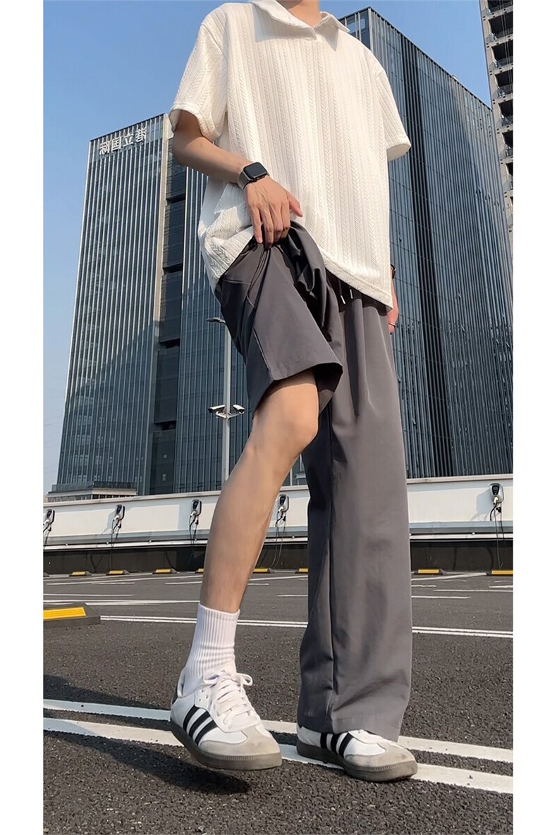 夏季冰丝速干休闲长裤宽松阔腿山本裤A529特P32控58,男装休闲裤,电商A309