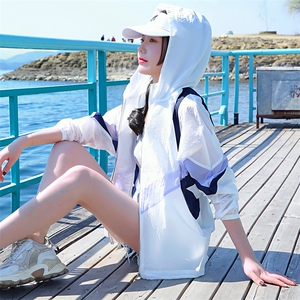 超薄防晒衣女2023夏季新款小个子透气拼接长袖户外防晒服女款外套图片