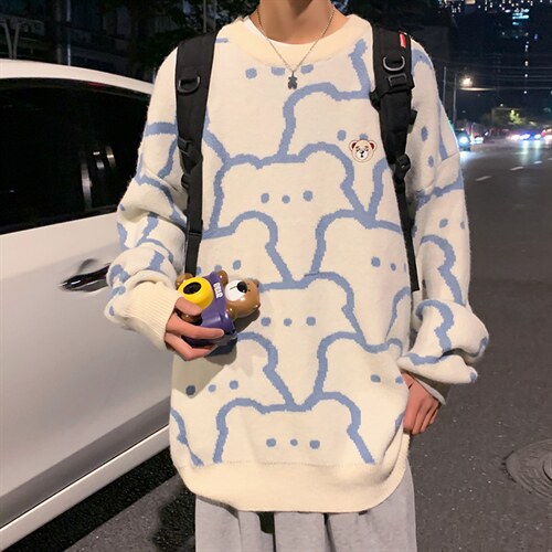 秋冬时尚圆领针织衫潮流毛衣男A161-2-MY9058-P45图片