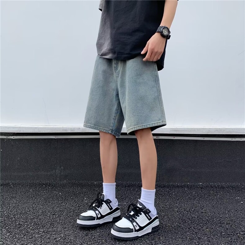 2024美式牛仔裤男款直筒短裤潮 N3233 P42图片