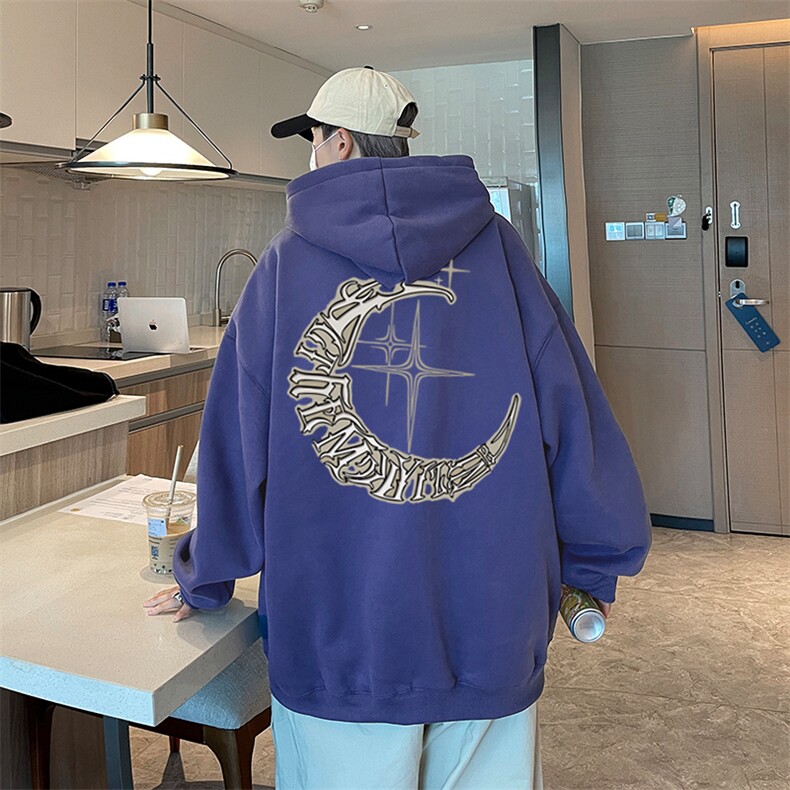 卫衣男重磅华棉男士宽松时尚连帽卫衣外套XZ310B-W645-P50加绒P60,女装短外套,星座310B