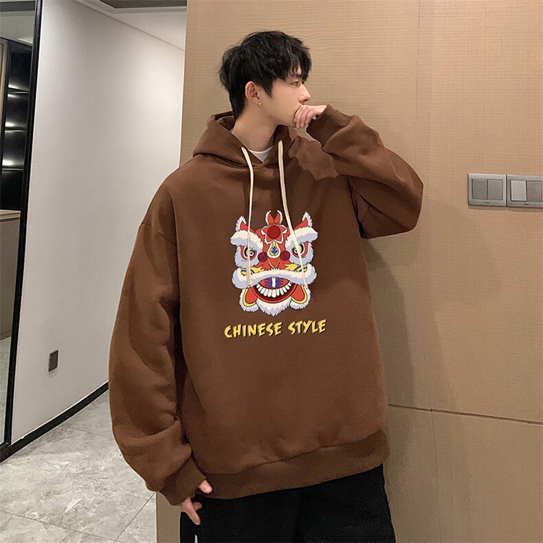 纯棉连帽卫衣男大码运动帽衫宽松薄WY2185-P35,男装卫衣,电商A040