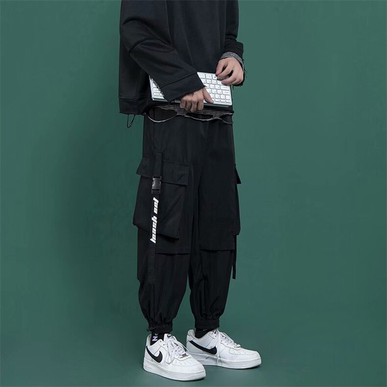 ins工装裤男潮牌宽松束脚休闲裤夏季韩版百搭薄款运动裤k058-p35,男装休闲裤,星座1008-1