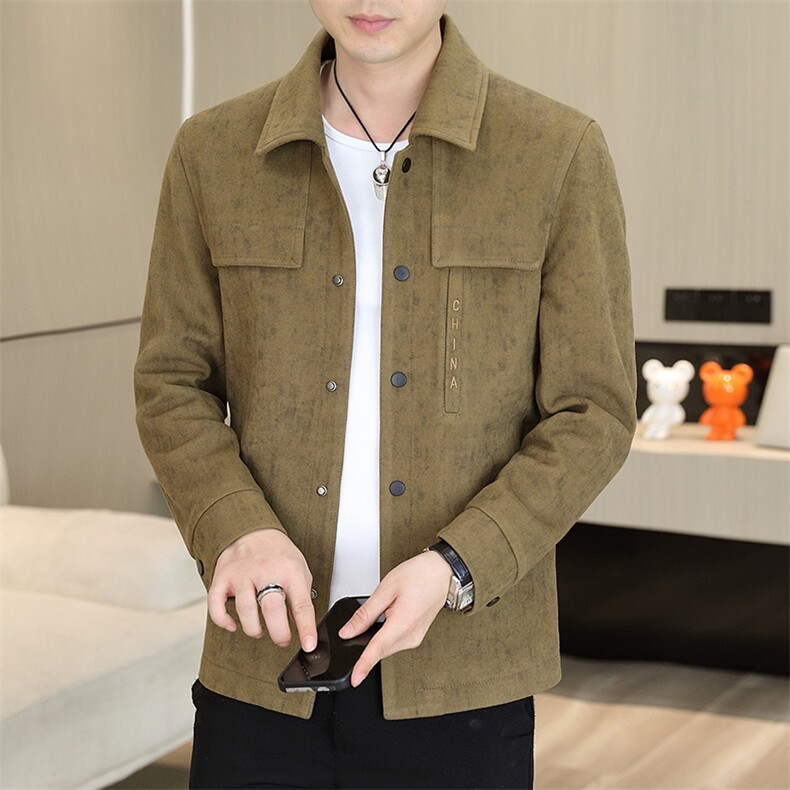 秋冬夹克男潮牌时尚衣服青年百搭纽扣外套J8322P100,男装夹克,星座914