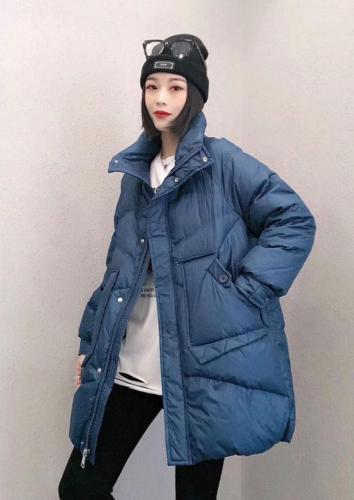 DG839欧货大口袋立领拉链百分百羽绒外套,女装,L·H·X