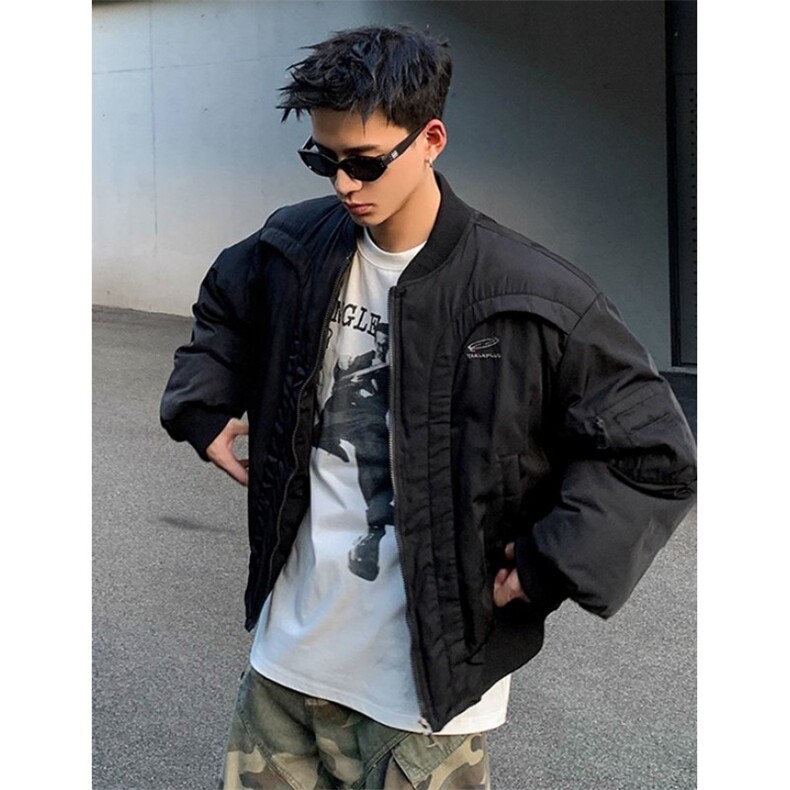 冬季美解构曲线设计小众飞行员棉衣男子加厚棒球制服MY9600,男装棉衣,星座1116A（原606A-3）