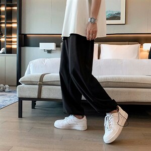 束脚裤子男潮牌ins潮流百搭休闲裤痞帅宽松坠感直筒西裤X348-P35，男装西裤，星座1008