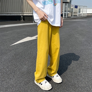 8XL-M特大码高级垂坠感休闲裤男薄款冰丝裤宽松直筒拖地裤K964P48图片