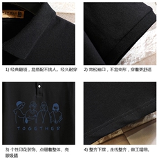 PL57191-P35翻领短袖polo衫男大码胖子半袖t恤男有领保罗衫砖墙，男装Polo衫，电商A040A