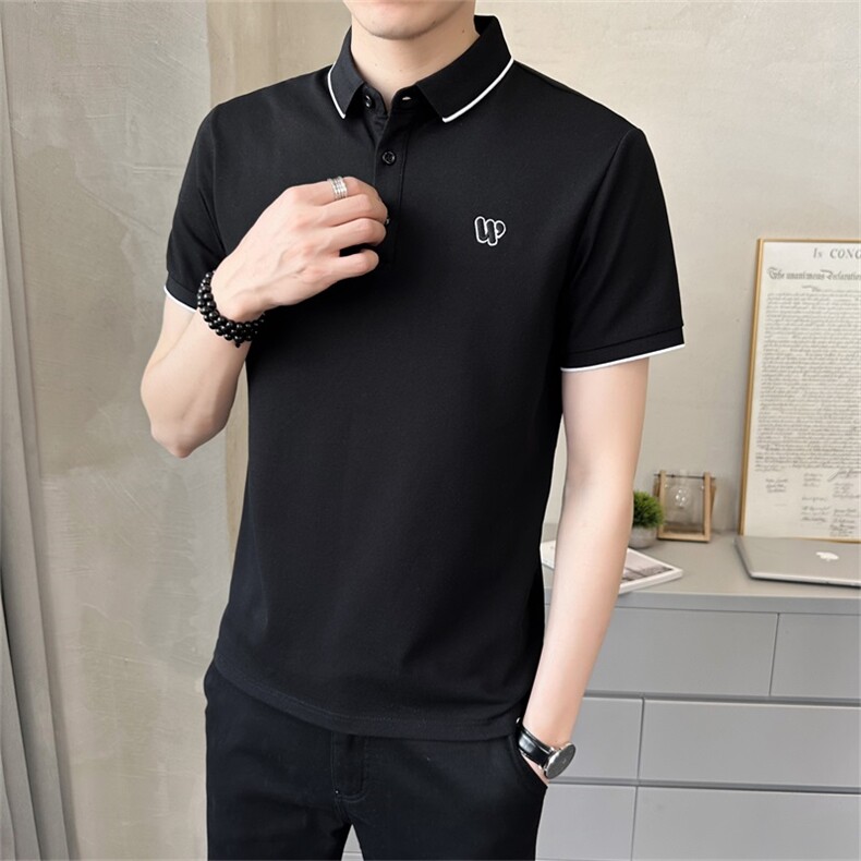 2023店主风夏季简约休闲时尚百搭POLO衫男翻领短袖T恤T2312-P45,男装Polo衫,电商A413