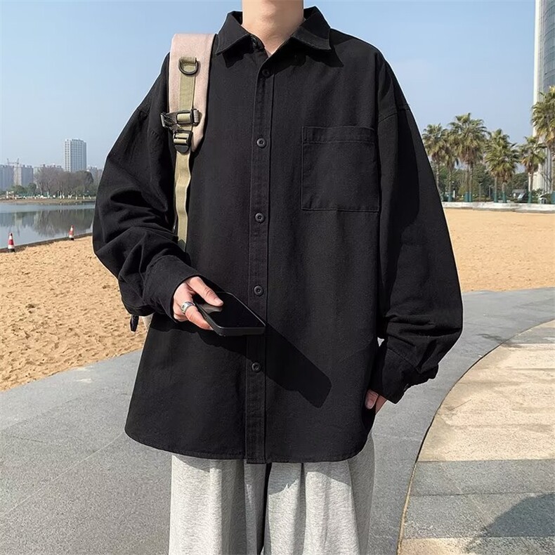 男春款宽松长袖衬衫SK021P38,男装衬衫,星座1116-2