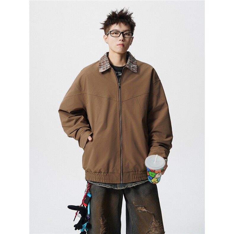 特P60控108100聚酯纤维拼接特色夹克外套男,男装夹克,电商B370