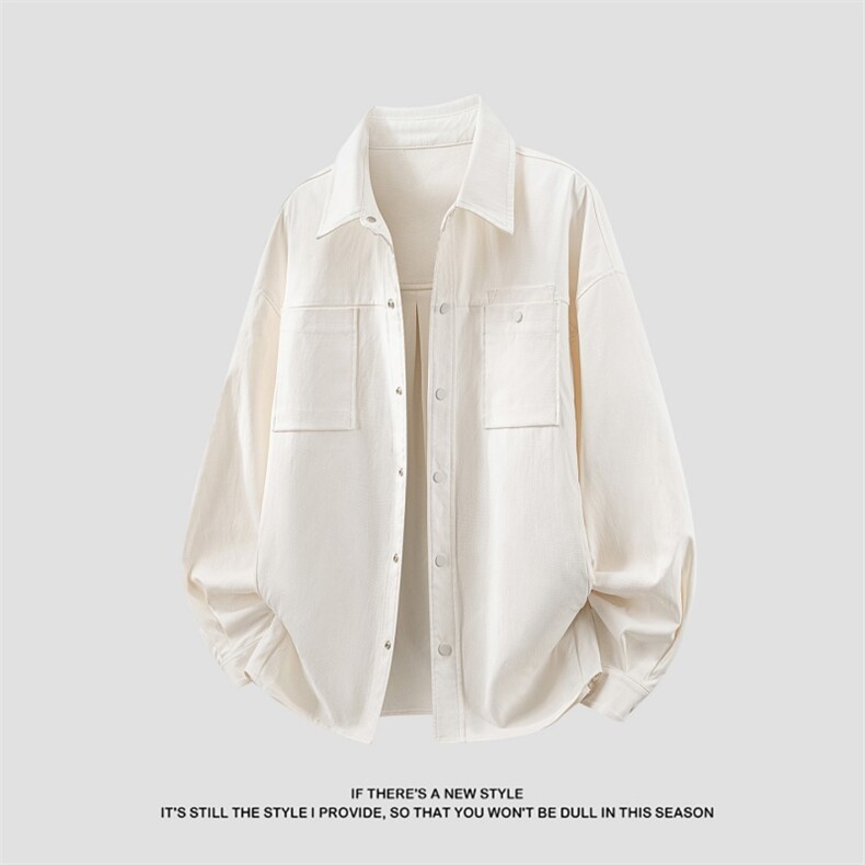 高品质鱼骨纹2026新款百搭翻领长袖衬衫A436-26020-P5589,男装衬衫,电商A436