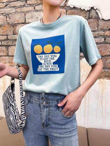 【现货】 橘子T恤 SM，女装T恤，L.F.original邻风