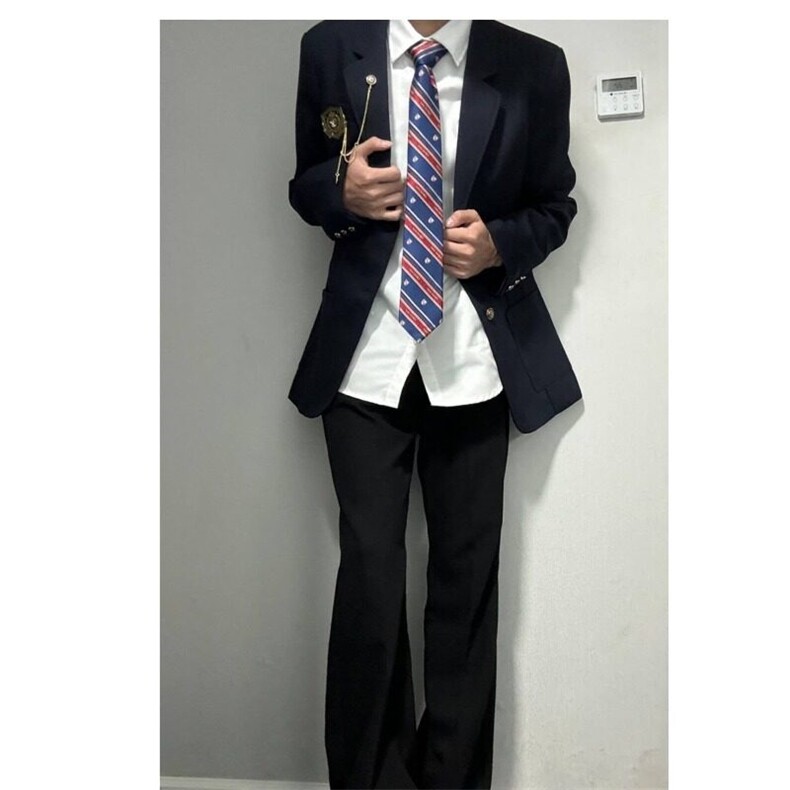 日系学院三色两粒扣DK制服套装西装衬衫西裤校金属胸针,男装西服,星座506A