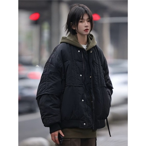 加绒加厚冬款男女立领棉衣拼接棉袄保暖面包服外套MY63 P100图片