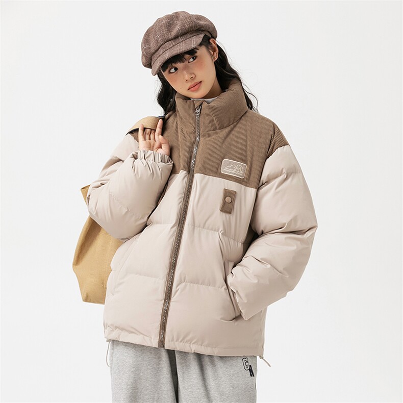 2026冬季新款男日系潮牌拼色宽松休闲棉服加厚外套MY378-F146,男装棉衣,电商A101（原外27）