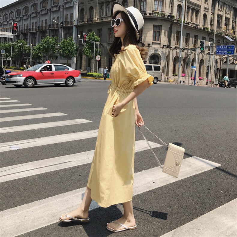 大货8511B-L072021夏季新款中长款连衣裙,女装连衣裙,惟卡贝娜