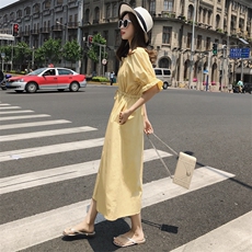 大货8511B-L072021夏季新款中长款连衣裙，女装连衣裙，惟卡贝娜