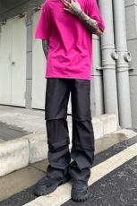 B221美式ins街头hiphop刺绣宽松褶皱休闲裤子LK23123-P60控78，男装休闲裤，电商B221