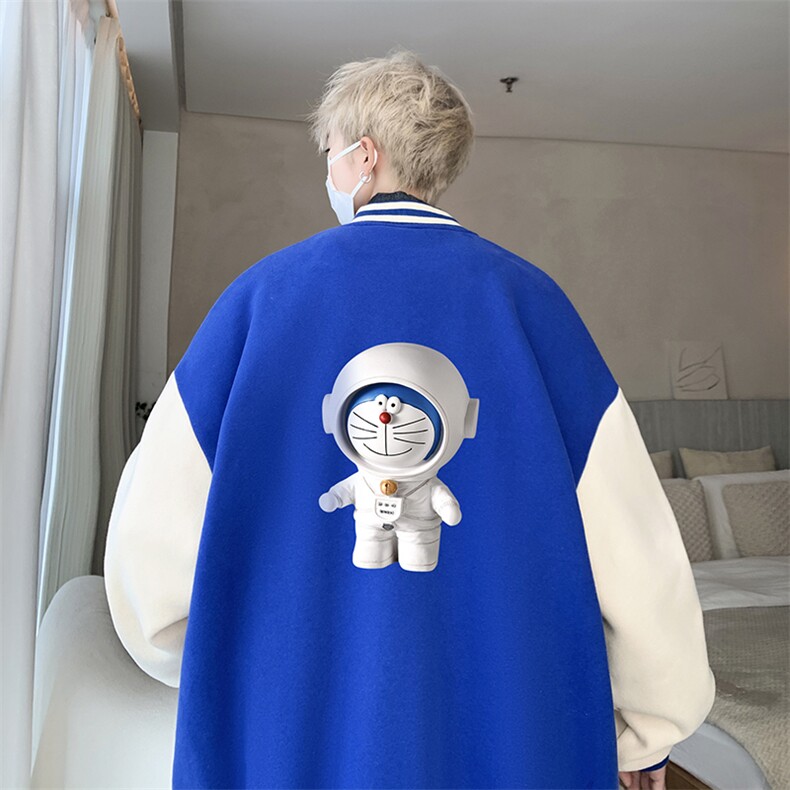 摇粒绒棒球服男大码开衫卫衣男夹克 BF86233-P65图片