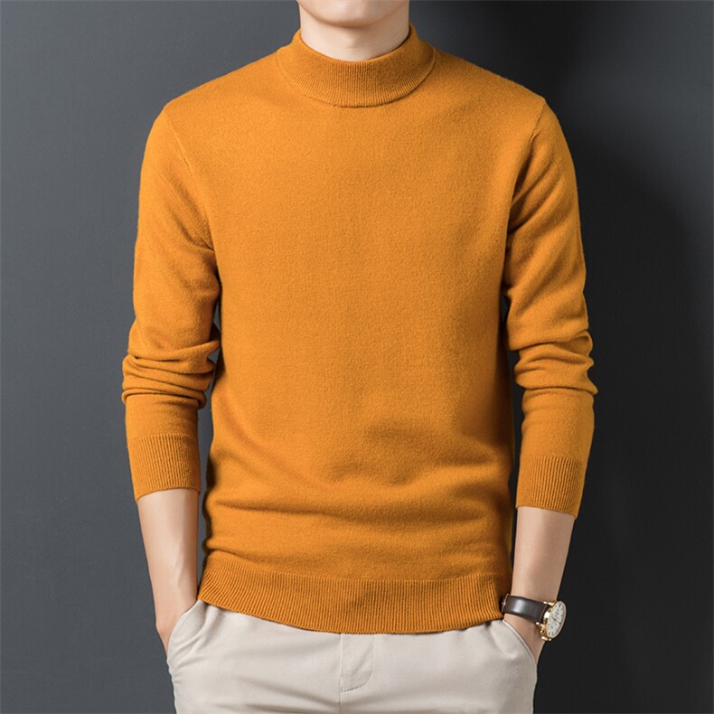 AJsj606钱塘2020-3冬季新款男士加厚纯羊毛衫高领套头毛衣P127,男装针织衫/毛衣,钱塘207-3