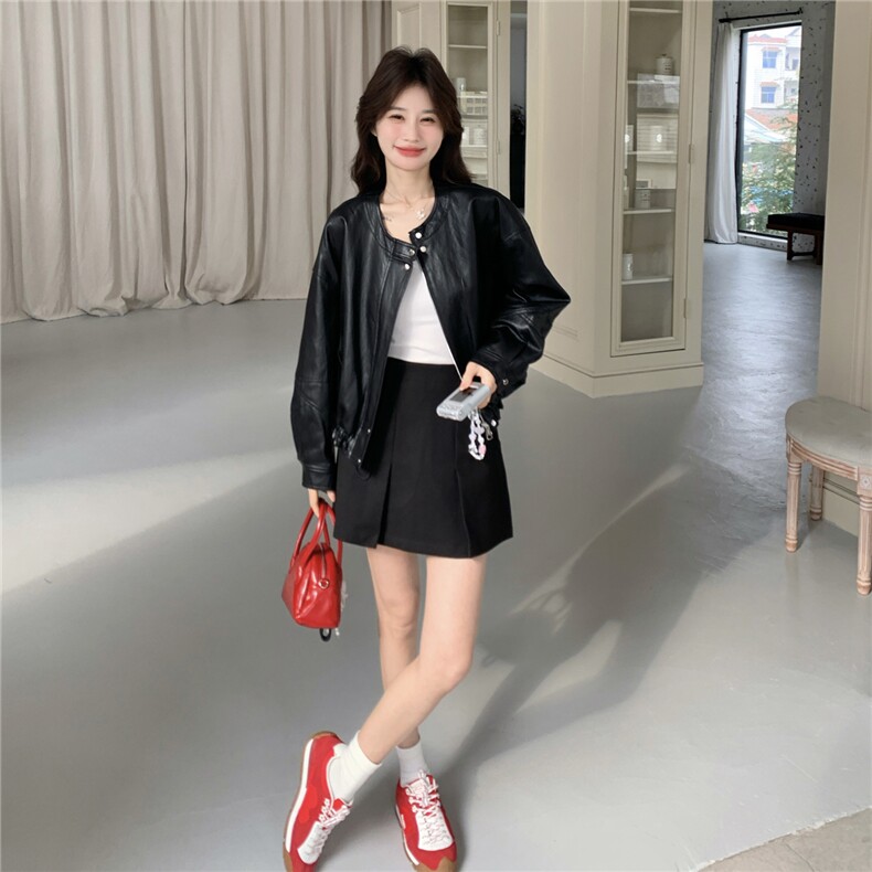 大货已出春季新款PU皮衣外套2199-P175-K245,女装皮衣,网红馆