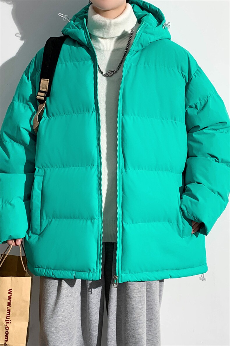 冬上新青少年加棉加厚棉服潮纯色保暖连帽棉衣外套男女9979-P80,男装棉衣,电商A441-1