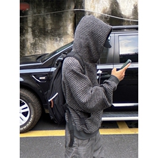条纹连帽拉链外套衫卫衣WY183特P81，女装短外套，星座908-1