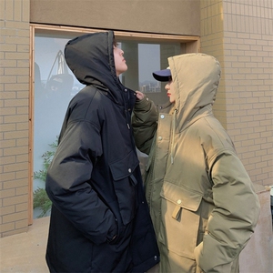 F561P115冬装棉衣外套原版抖音质量加厚工装连帽男女同款情侣图片