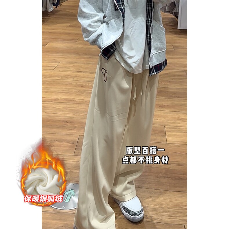 薄款改加绒特批P35无差价冬抖音银狐绒休闲裤男士K1958J加绒图片