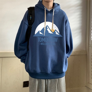 纯棉连帽卫衣男大码运动帽衫宽松薄WY2235-P35 加绒款-P40图片
