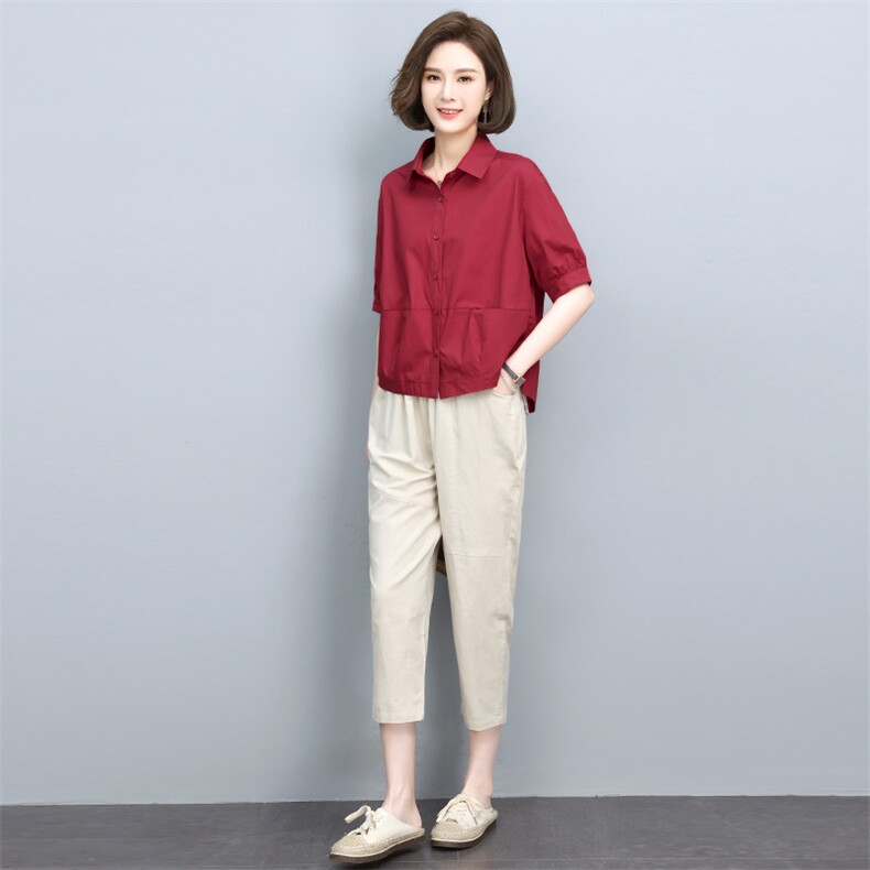 休闲套装女早秋2025年秋季新款宽松减龄时尚洋气小个子妈妈两件套,女装套装/套裙,依恋蒂丝