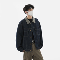 xz905-2-JK127#P80-（控108）春季美式高街休闲牛仔外套，男装工装外套，星座905-2